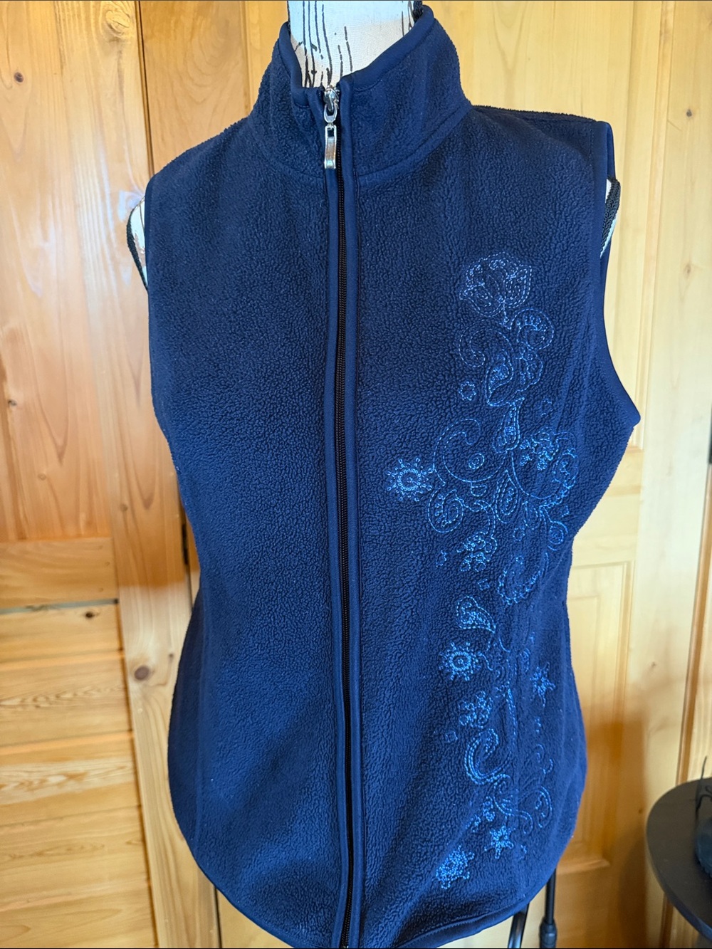 Basic Editions Navy Sherpa Fleece Jacket